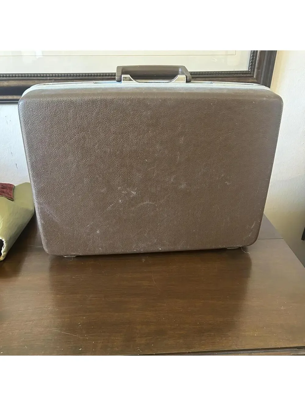 Vintage Samsonite Hard Shell Briefcase with Key - Dark Brown
